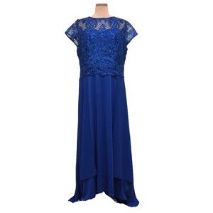 SHEIN Royal Blue Lace Maxi Dress